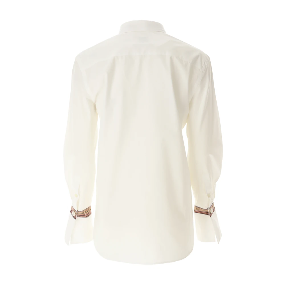 Paul Smith Klassieke Gestreepte Overhemd met Wijde Manchet White Dames