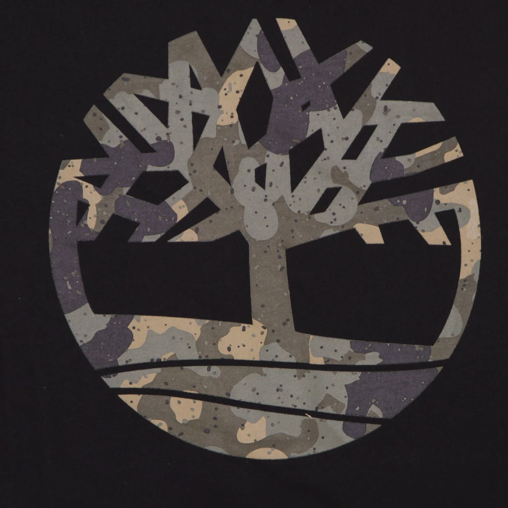Timberland Camo Tree Tee Zwart Korte Mouw Black Heren
