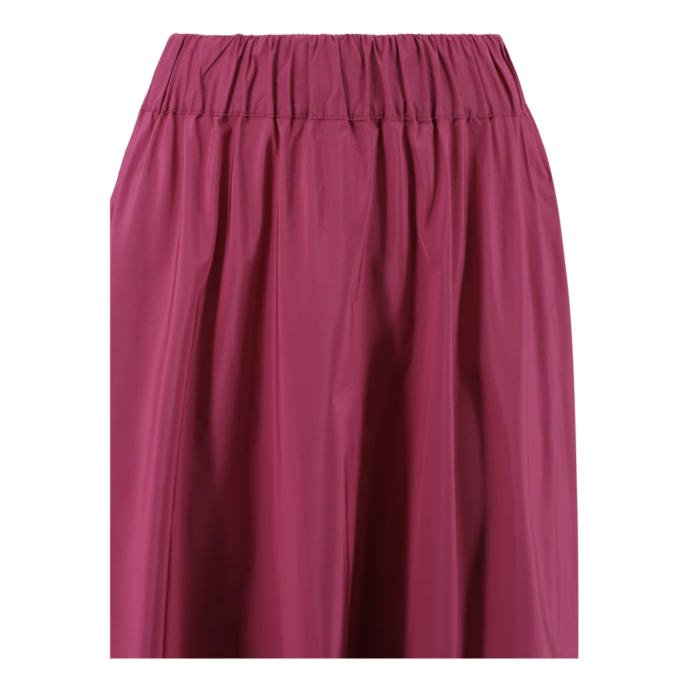 P.a.r.o.s.h. Fuchsia Peplum Lange Rok Elastische Taille Pink Dames