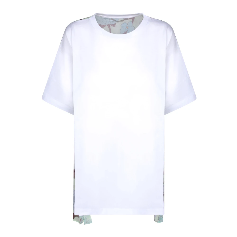 Stella Mccartney T-shirt met zijden achterkant White Dames