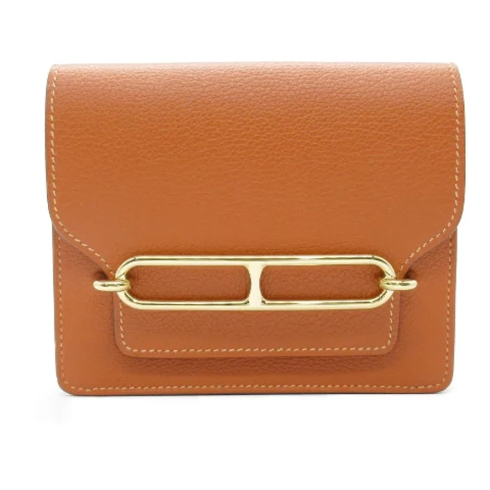 Hermès Vintage Pre-owned Leather wallets Brown Dames