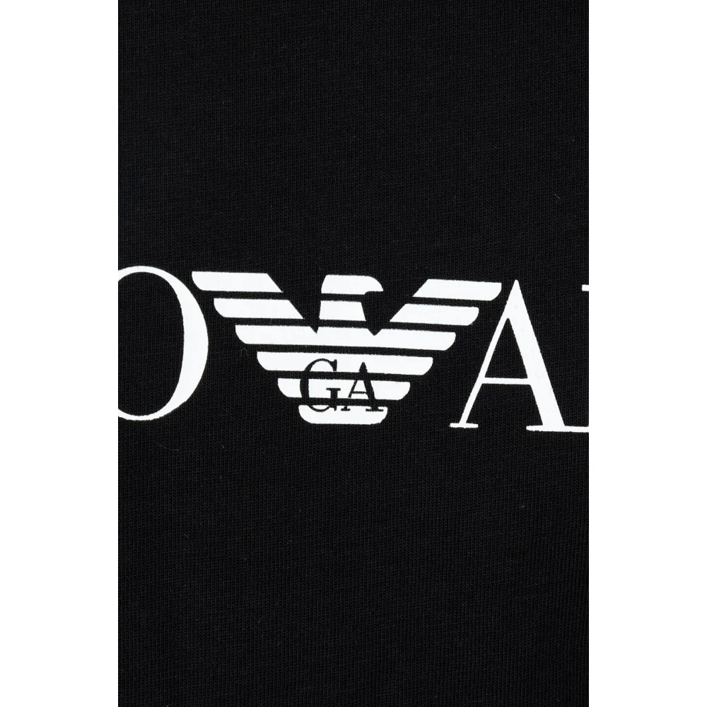 Emporio Armani Casual Katoenen T-Shirt voor Mannen Black Heren