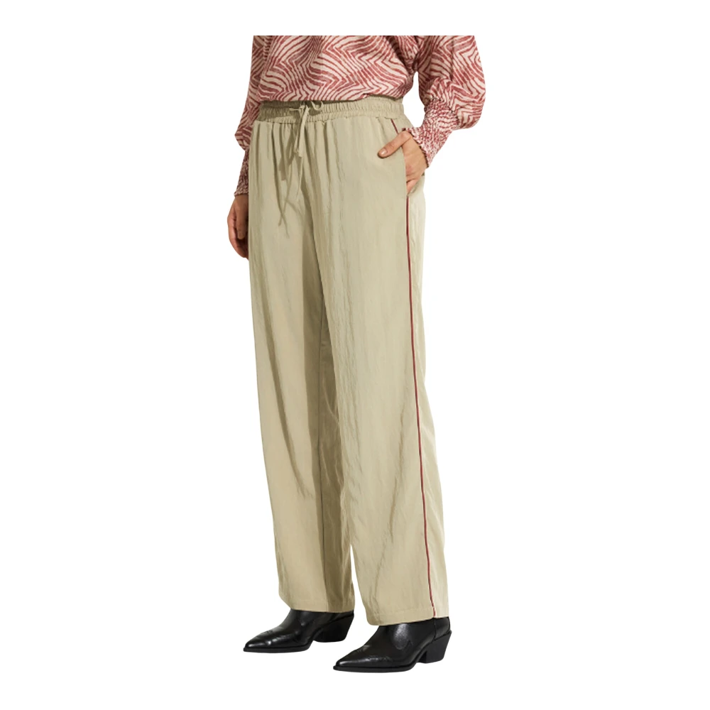 IN Front Sportieve Sand Broek met Streep Beige Dames