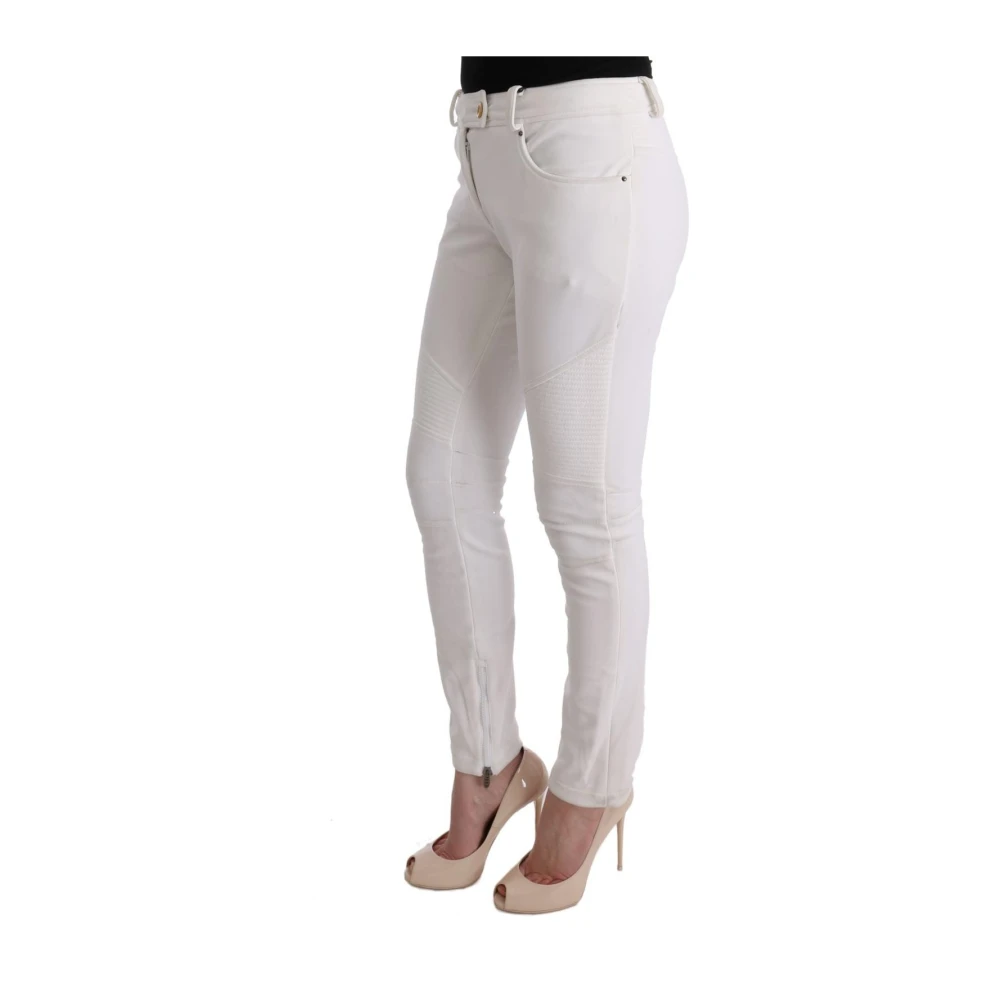 Ermanno Scervino Women's White Slim Fit Jeans, Xs, Slim-Fit Trousers