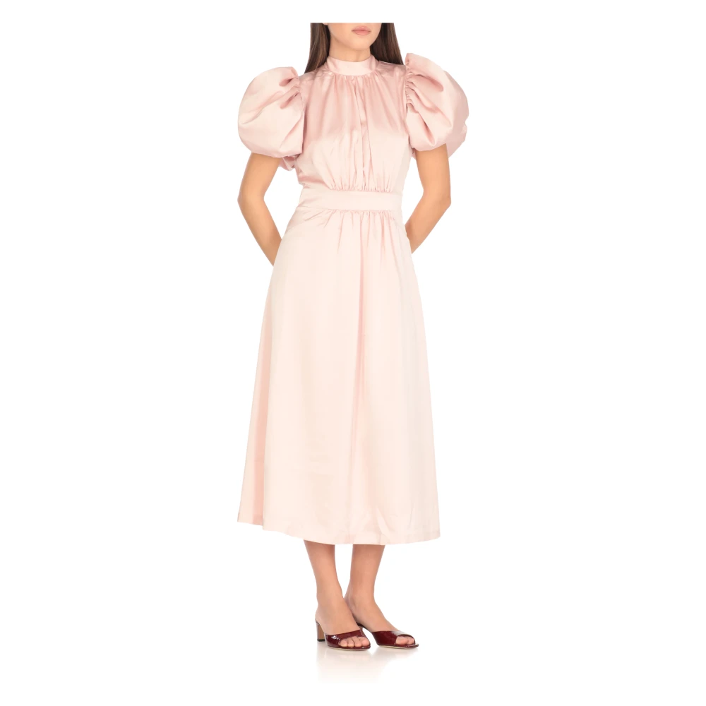 Rotate Birger Christensen Roze Ballonjurk met Uitgesneden Details Pink Dames