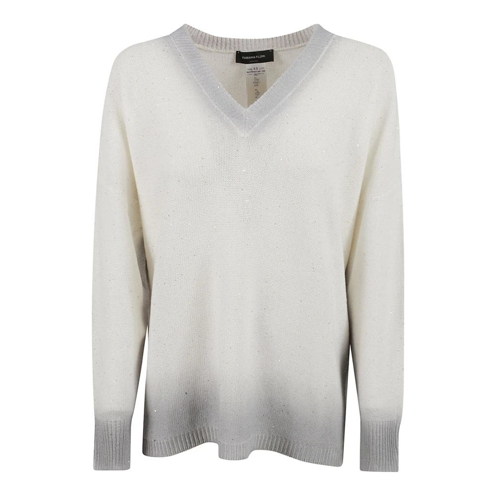 Knitwear > V-neck Knitwear - - Fabiana Filippi - Modalova