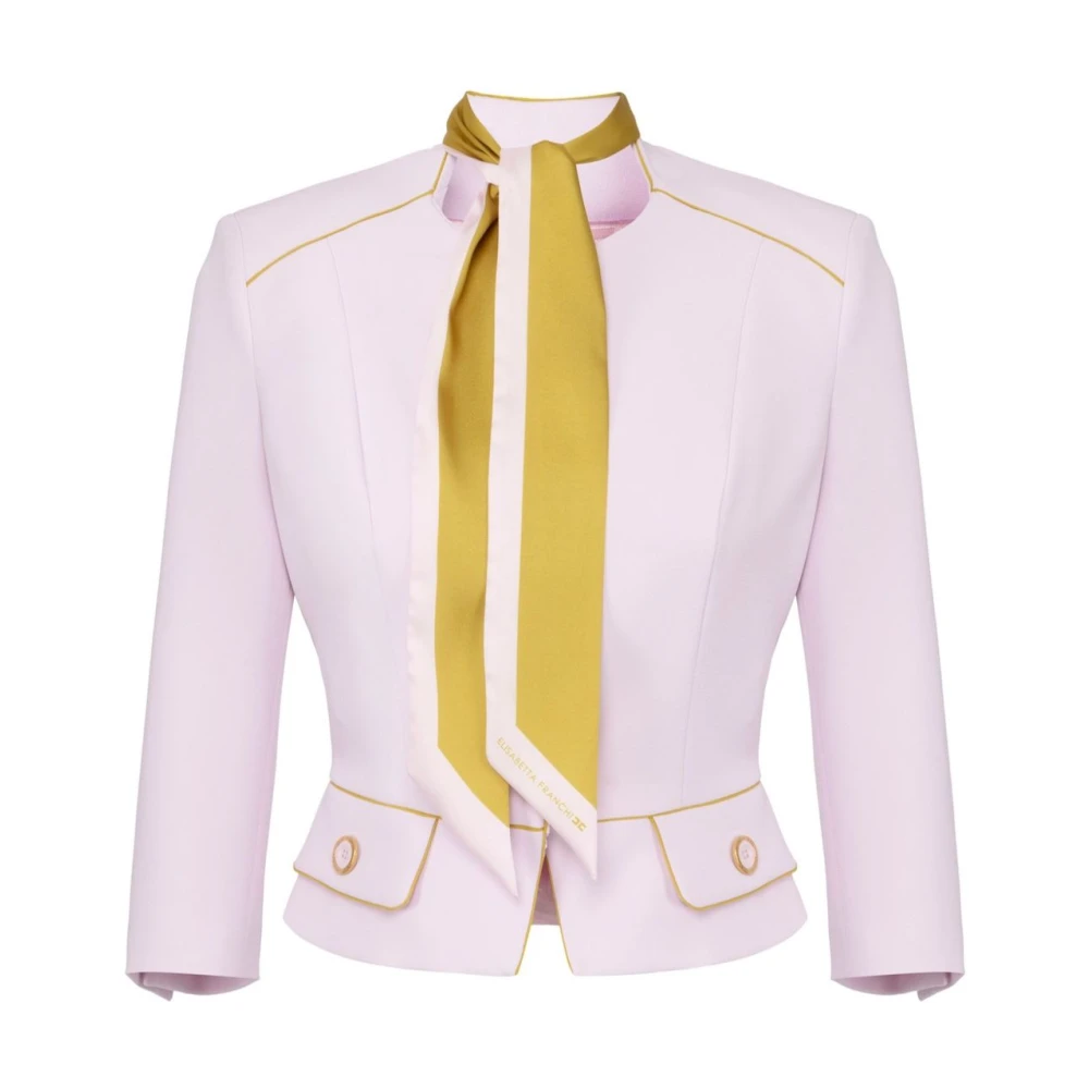 Elisabetta Franchi Roze en Gele Mode Buitenkleding Pink Dames