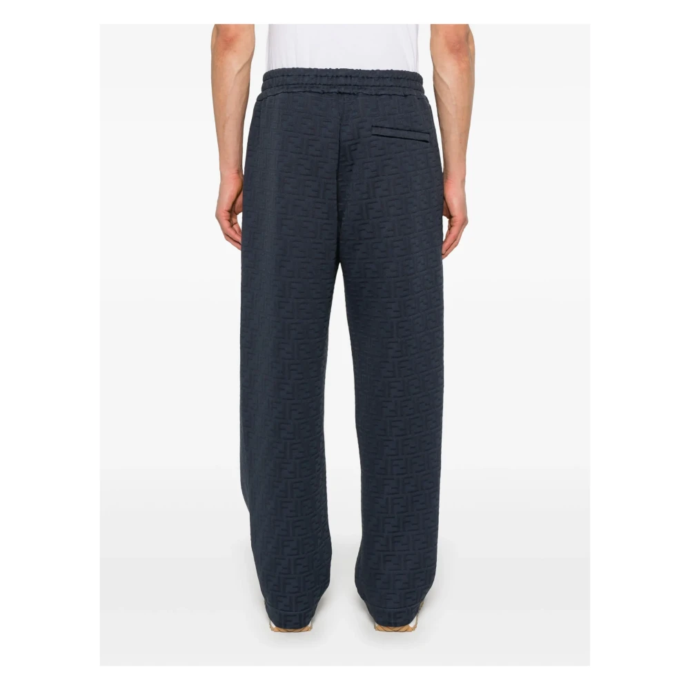 Fendi Blauwe Elastische Taillebroek Gemaakt in Italië Blue Heren