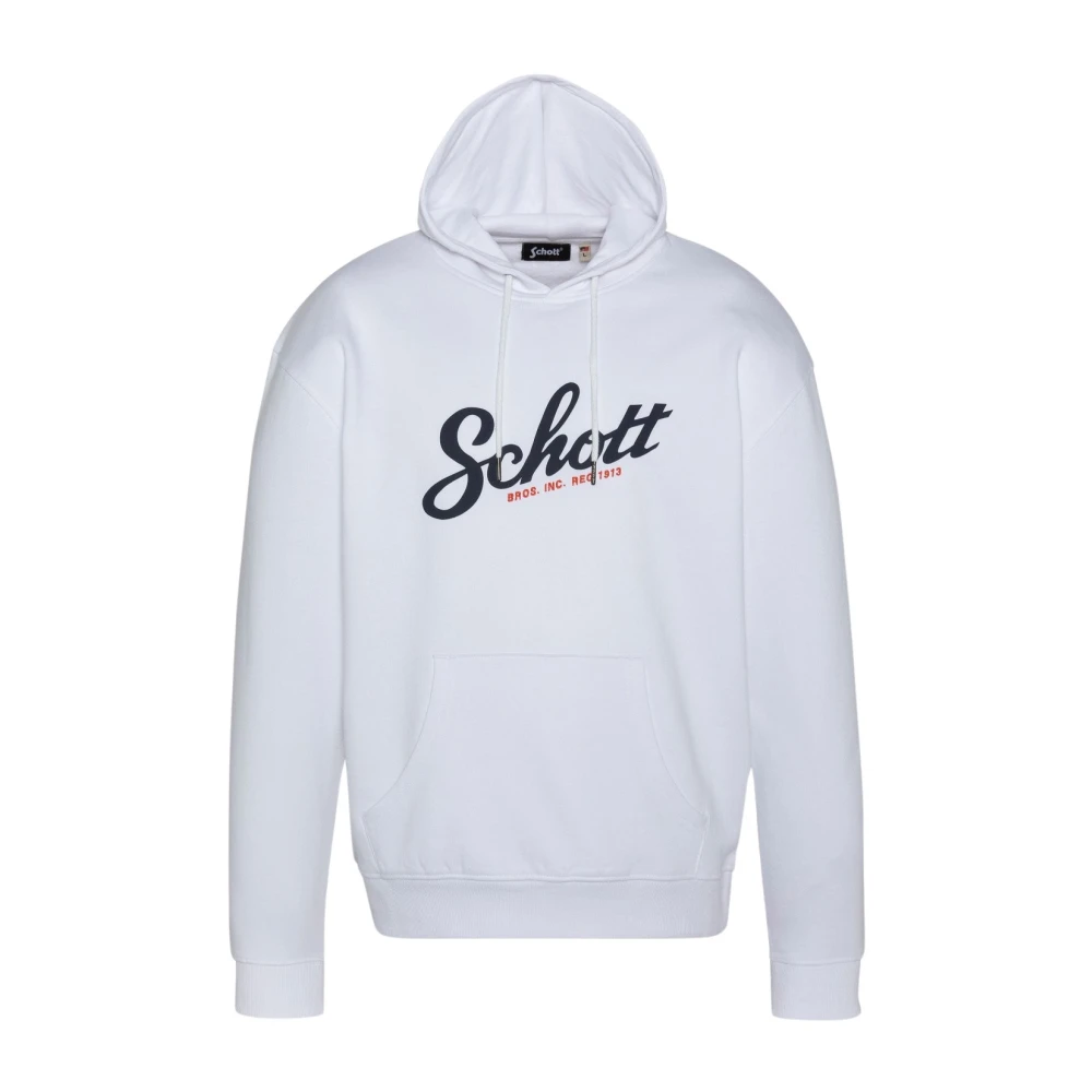 Schott NYC Hoodie Spencer White Heren