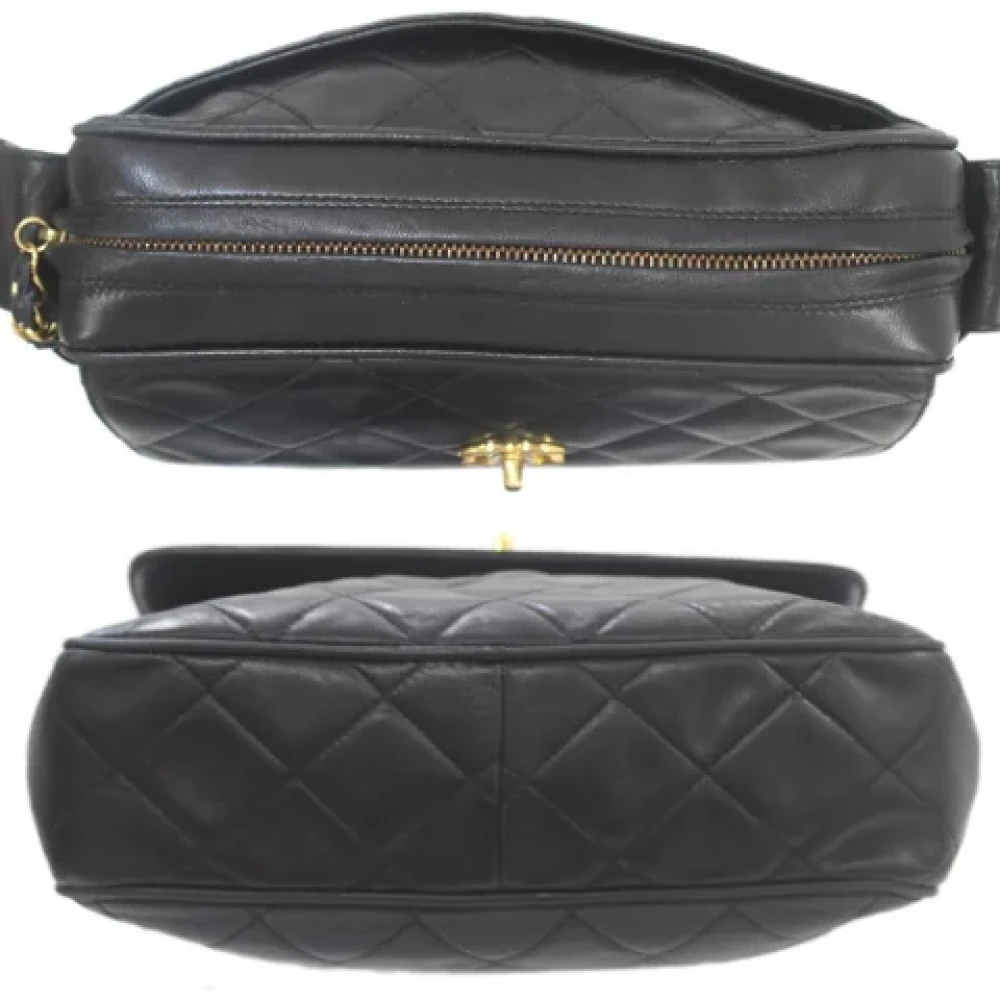Chanel Vintage Pre-owned Fabric shoulder-bags Black Dames