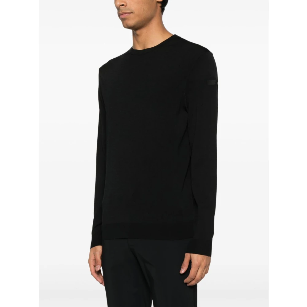 RRD Zwarte trui met ronde hals en logo Black Heren