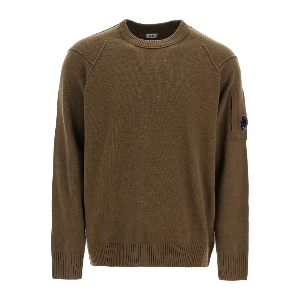 C.P. Company Omgekeerd Gestikte Crewneck Pullover Green Heren