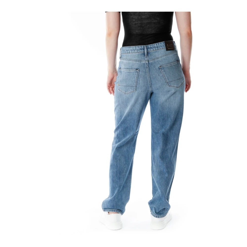 Denham Hoge Taille Straight Jeans Blue Dames