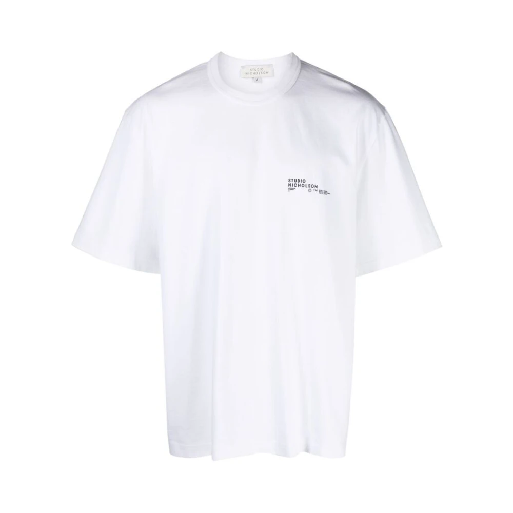 Studio Nicholson T-shirt met logo print White Heren