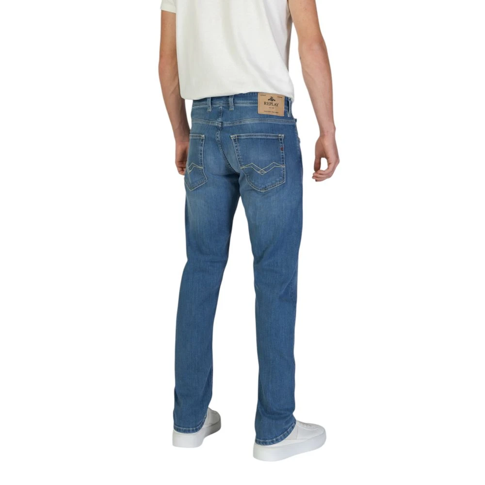 Replay Blauwe Katoenen Jeans & Broek Blue Heren