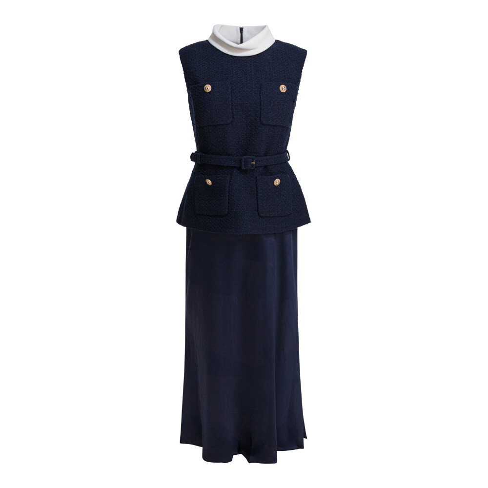 SALE || Self Portrait >> スターマキシドレス in ネイビー 安心