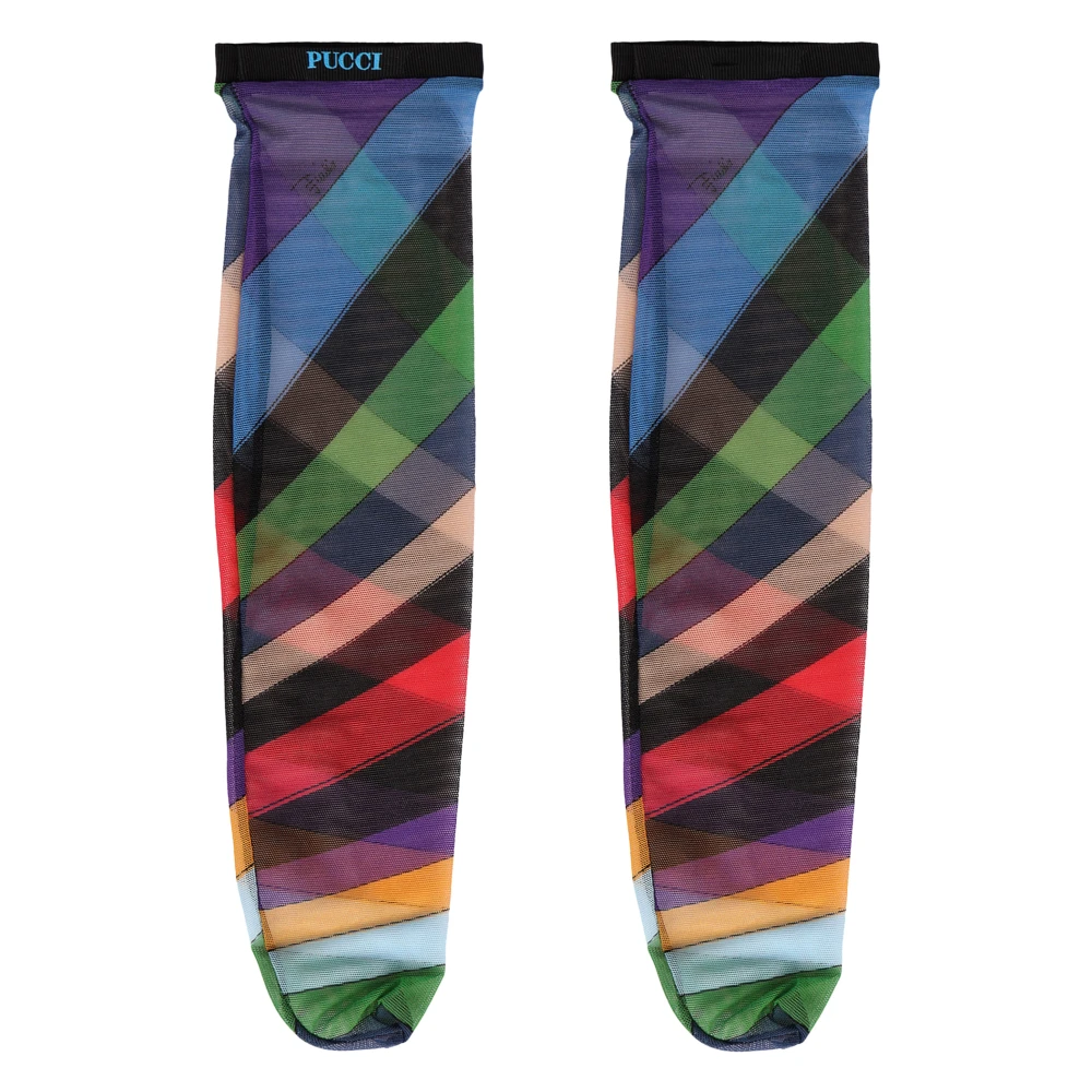 EMILIO PUCCI Iride All Over Print Nylon Sokken Multicolor Dames