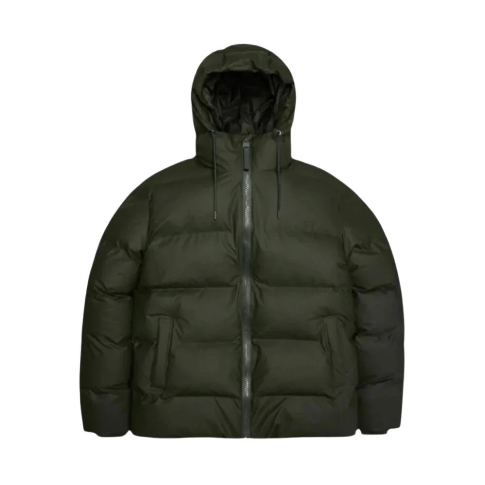 Rains Waterdichte Winter Pufferjas Groen Black Dames