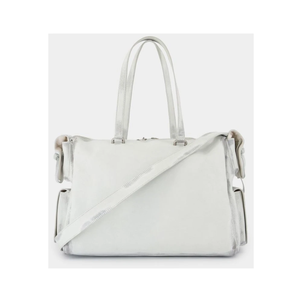 Acne Studios Witte Leren Multipocket Schoudertas White Dames