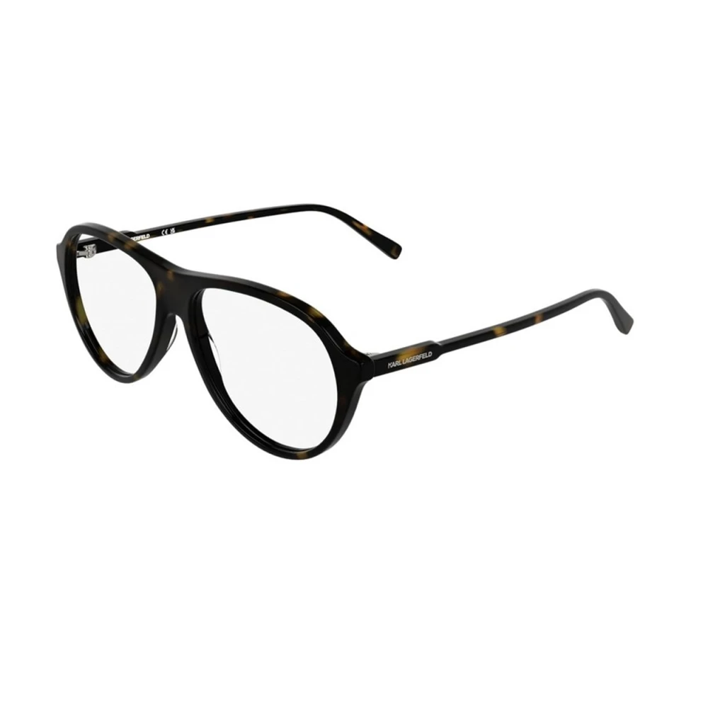 Karl Lagerfeld Brown Glasses, Unisex, 55 Mm, Pilot Frame