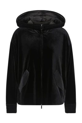 Stretch Chenille Hooded Sweatshirt