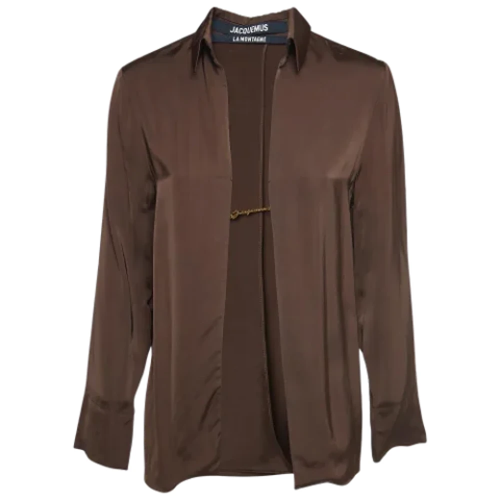 Jacquemus Pre-owned Satin tops Brown Dames