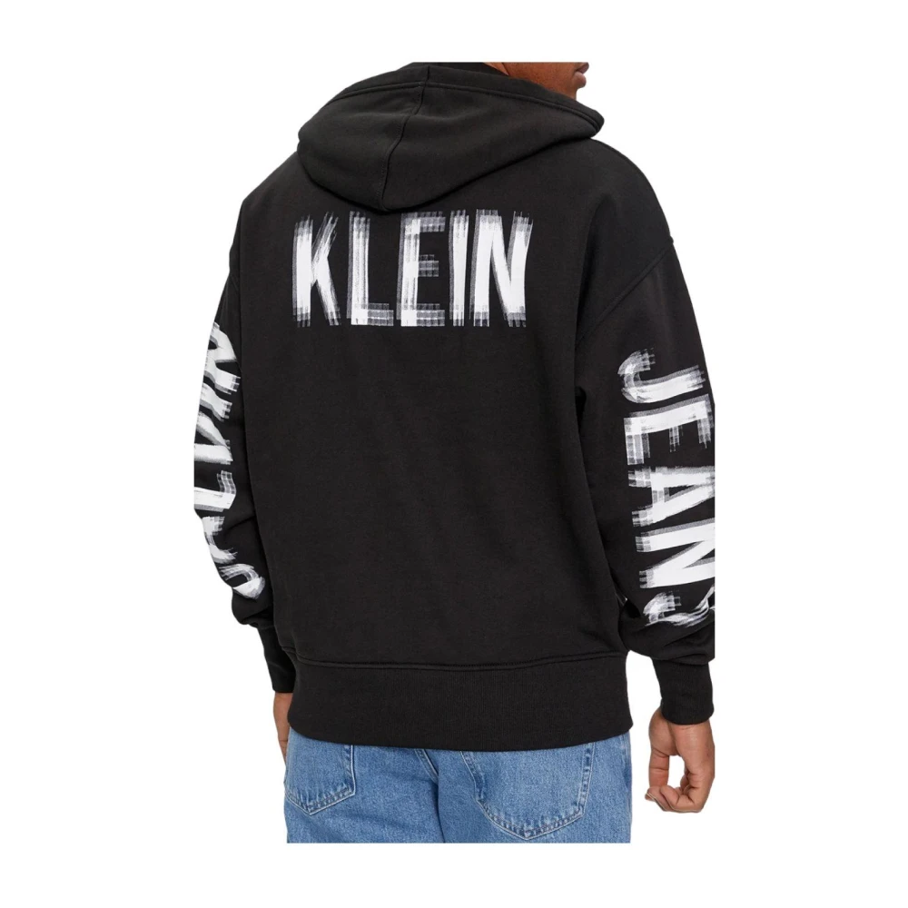 Calvin Klein Illusion Logo Hoodie Black Heren