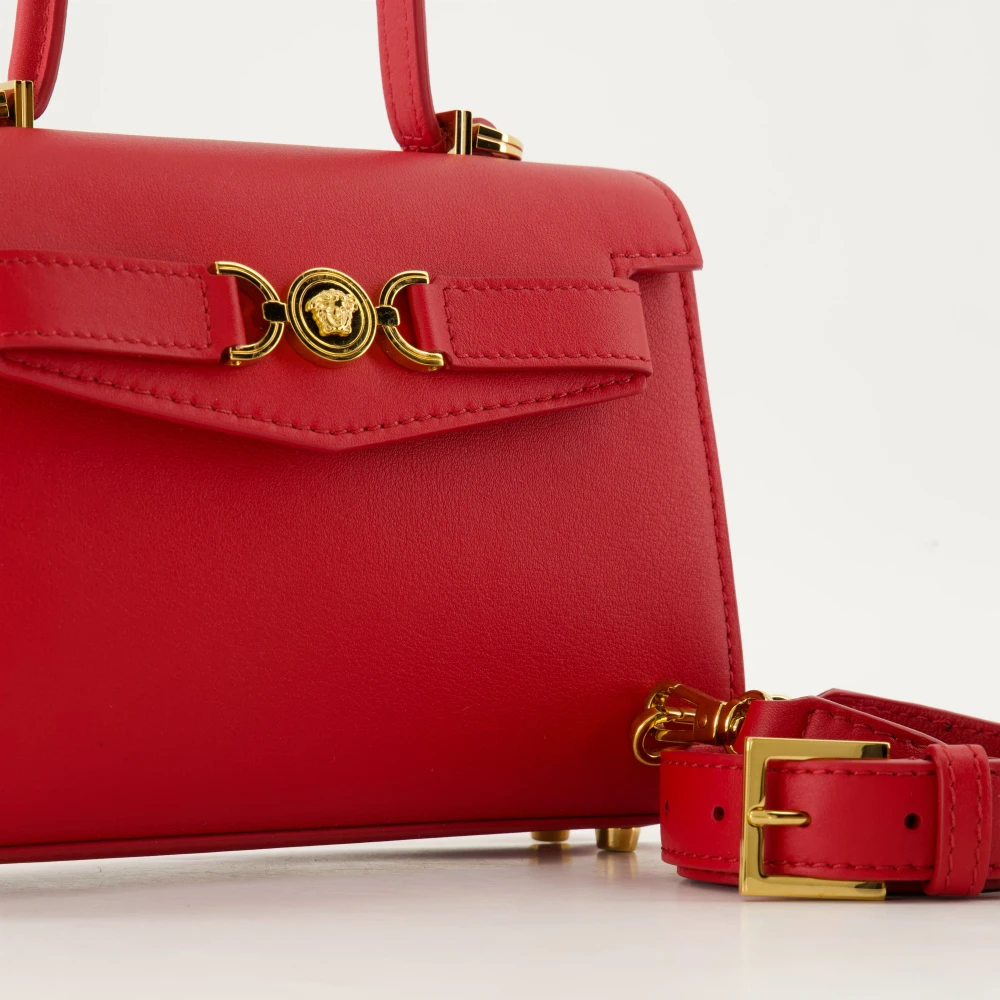 Versace Rode Leren Mini Medusa Tas Red Dames