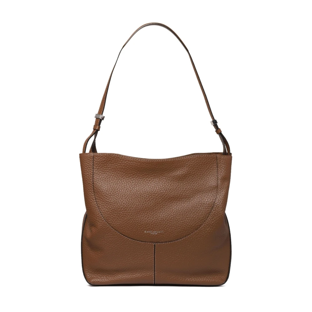 Gianni Chiarini Bruine Maxi Graanleren Schoudertas Brown Dames