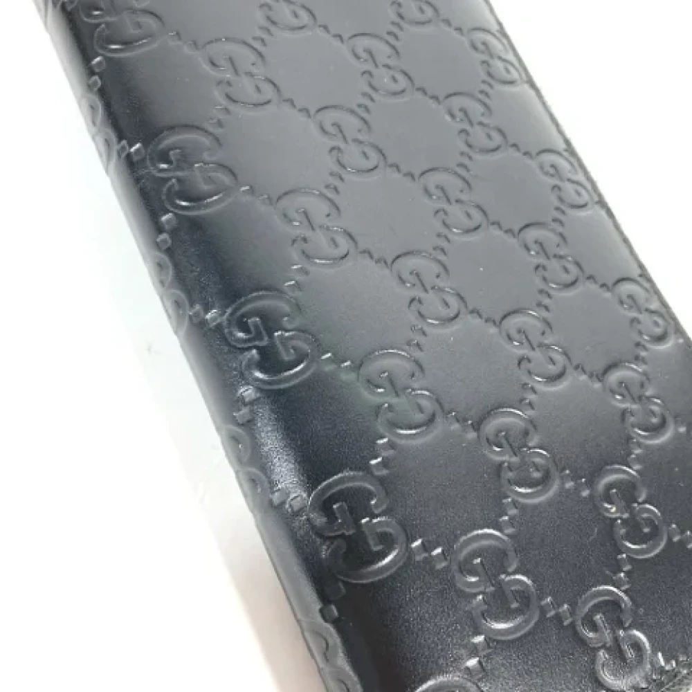 Gucci Vintage Pre-owned Leather wallets Black Dames