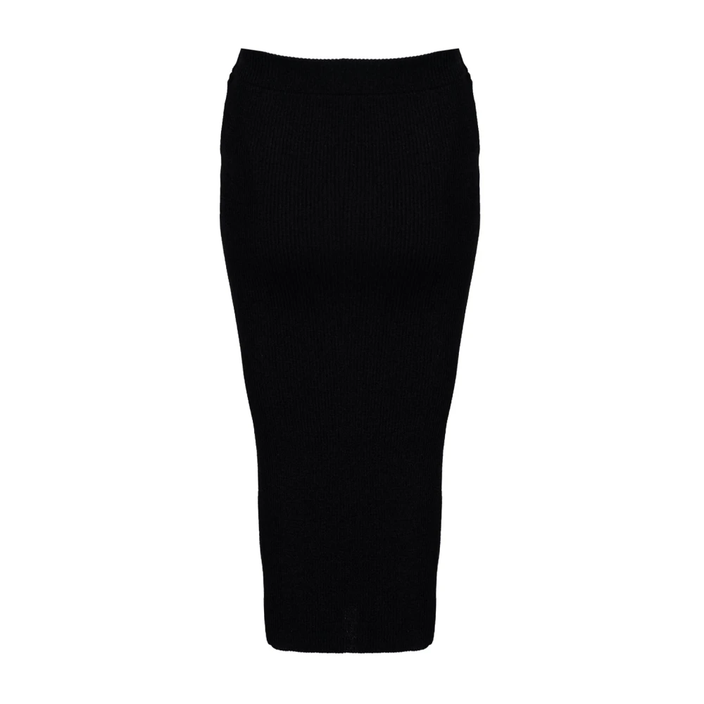 pinko Elegante kokerrok met korsetdetail Black Dames