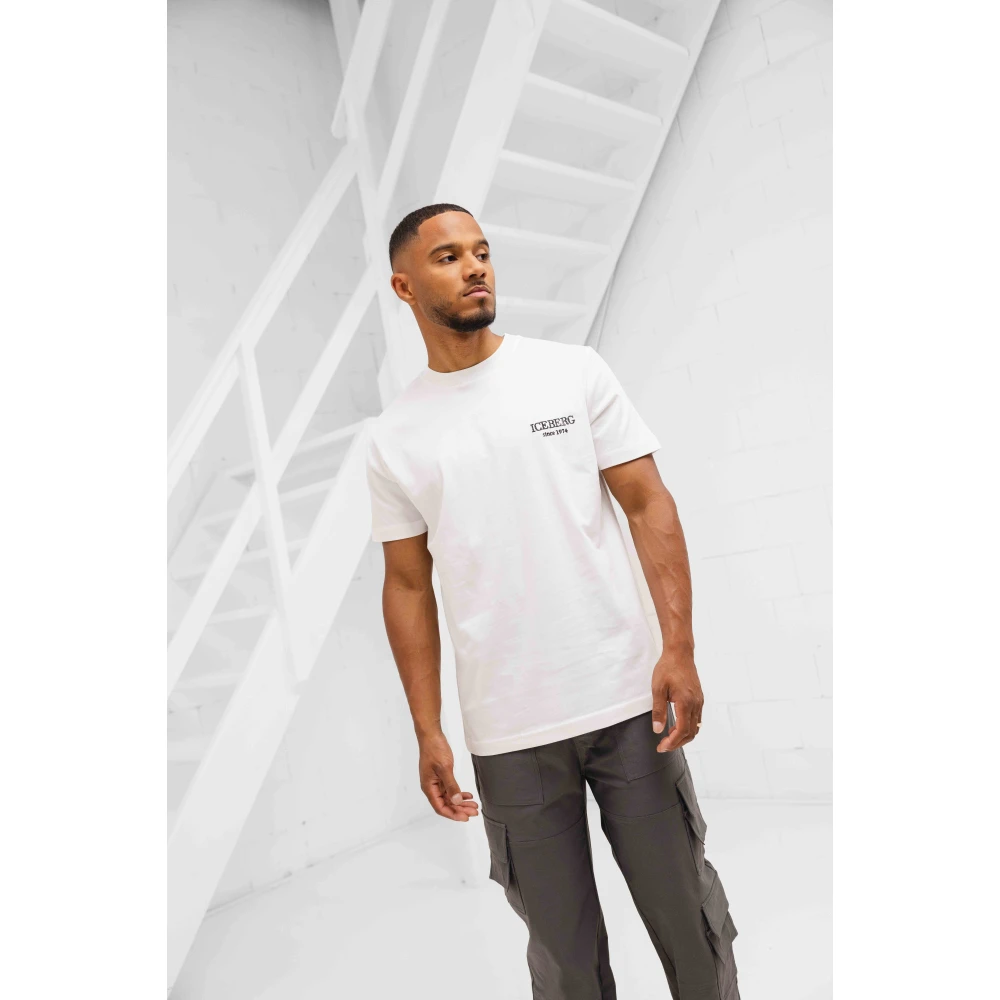 Iceberg 5D Chest Logo T-Shirt Wit White Heren