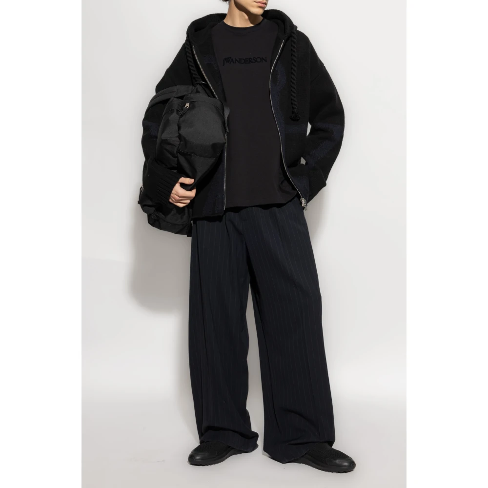 JW Anderson T-shirt met logo Black Heren