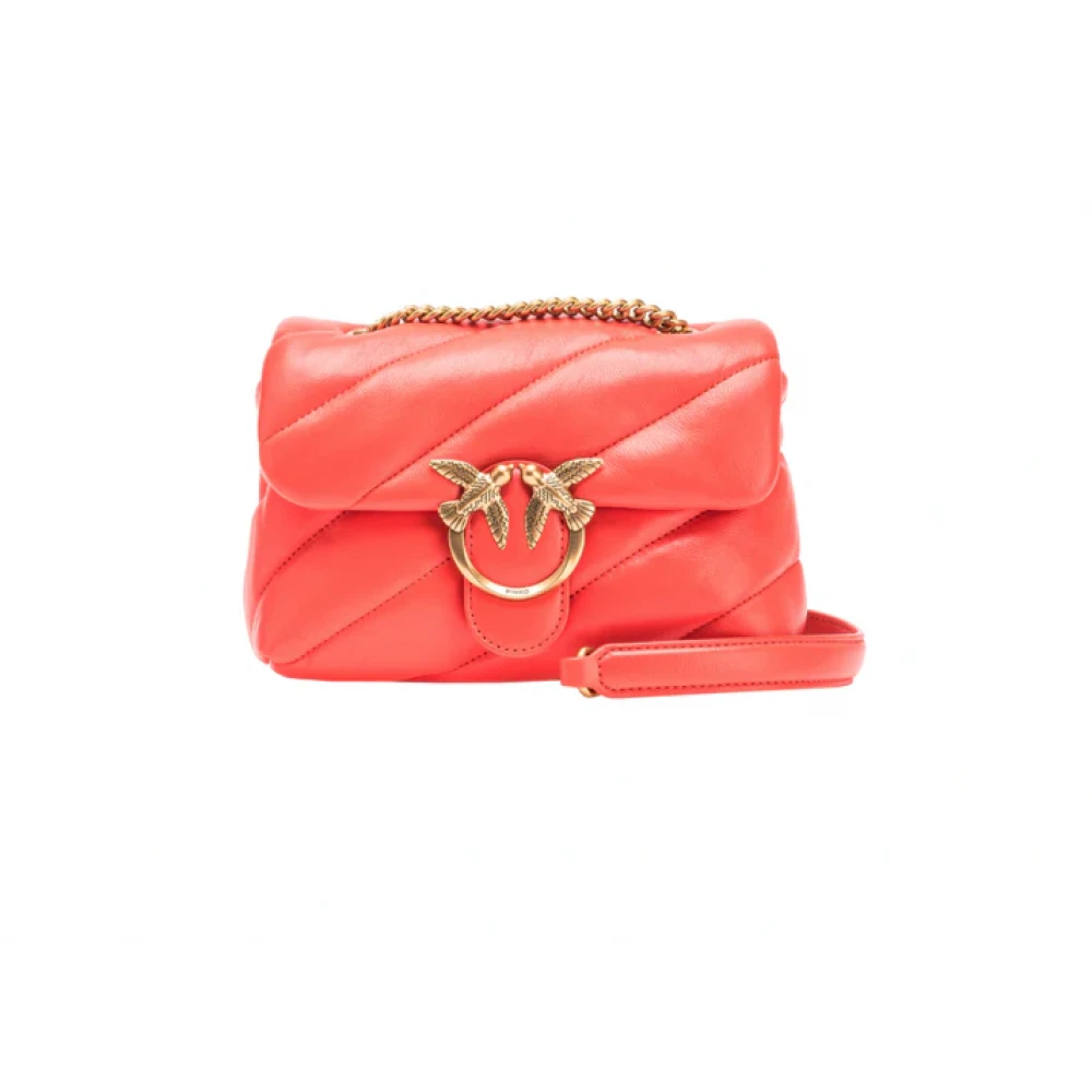 pinko Mini Love Puff Tas Rosso Mandarino Red Dames
