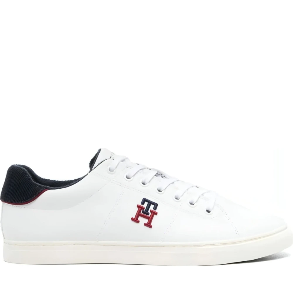 Tommy Hilfiger Men's White Leather Casual Sneakers