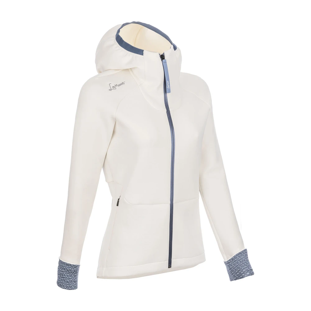 LaMunt Thermische hoodie in mistig wit White Dames