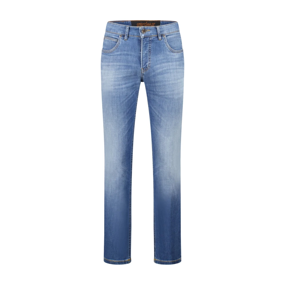 Gardeur Blauwe Denim Jeans Blue Heren