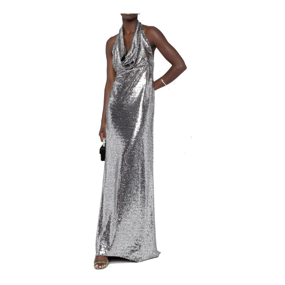 Blanca Vita Pailletten Lange Jurk Zilver Gray Dames