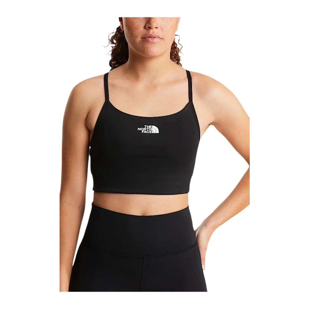 The North Face Women's Black Tops, S, Strappy Round Neck Top With Sleeves