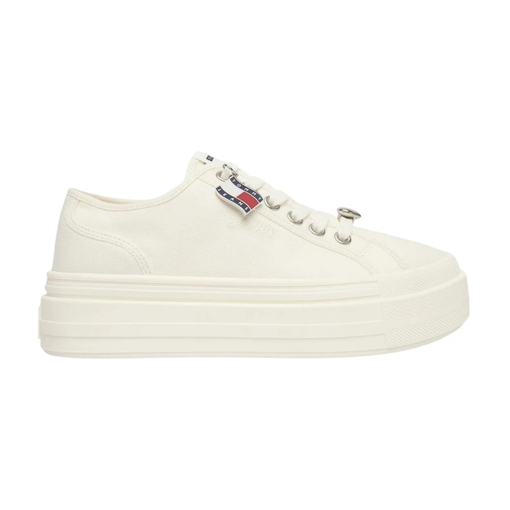 Tommy Jeans TJW Flatform Sneaker Charms Dames Schoenen Beige