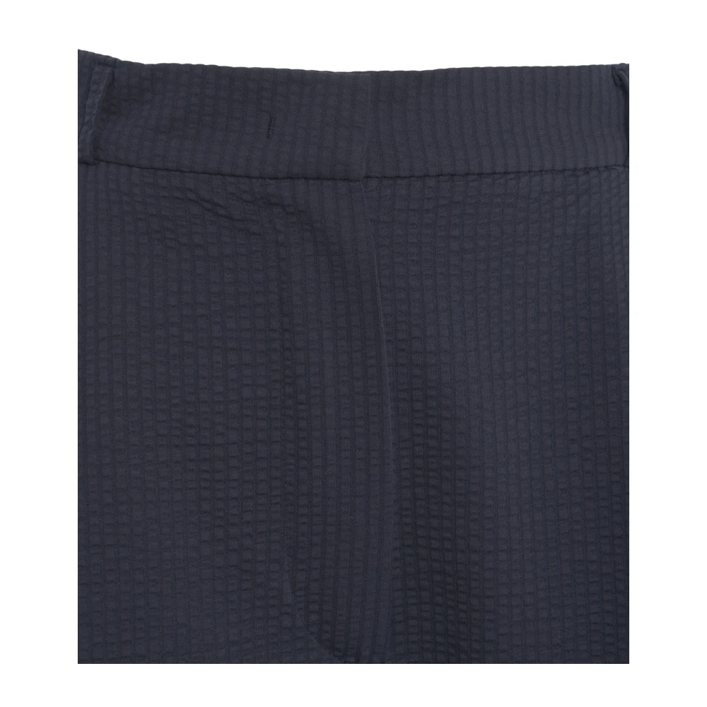 Harris Wharf London Blauwe Geplooide Bermuda Wijde Broek Blue Dames