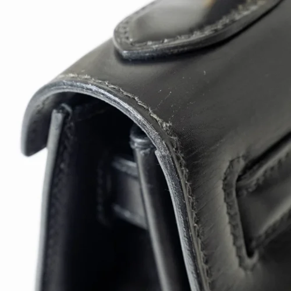 Hermès Vintage Pre-owned Leather handbags Black Dames