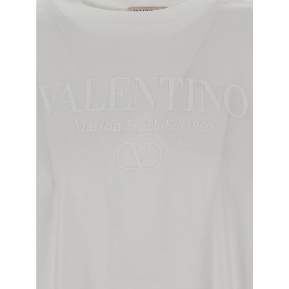 Valentino Katoenen Logo T-shirt White Heren
