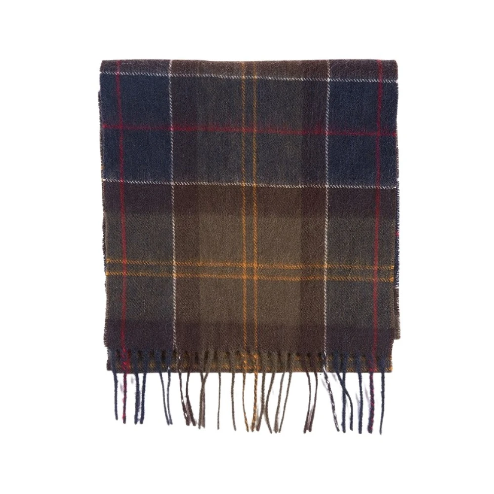 Barbour Tartan Ull Cashmere Scarf Green, Unisex