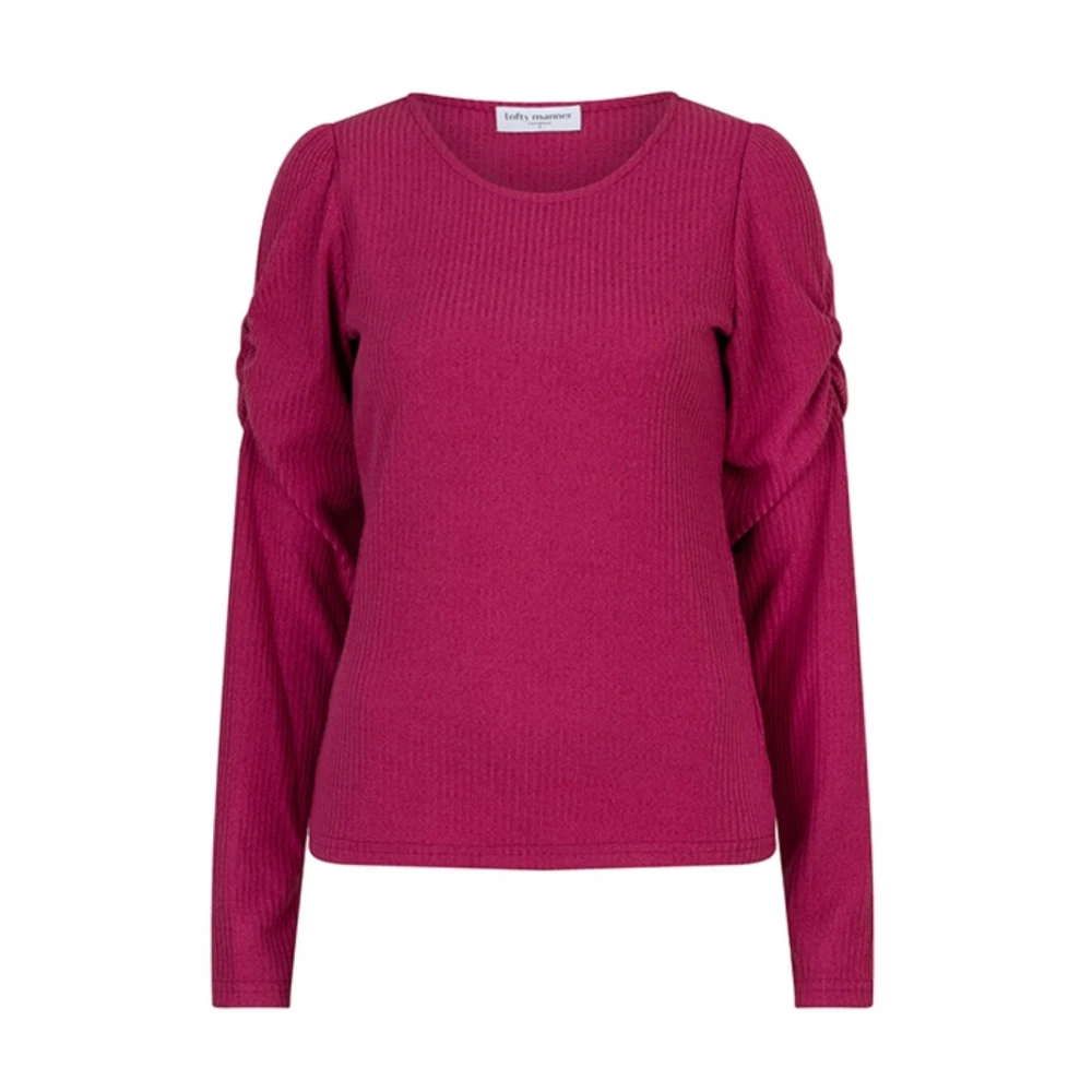 Lofty Manner Soof Pullover Sweater Stijlvolle Mode Purple Dames