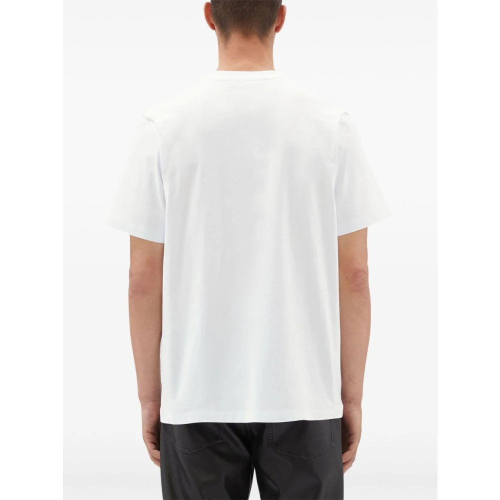 Msgm Katoenen T-shirt met uniek ontwerp White Heren
