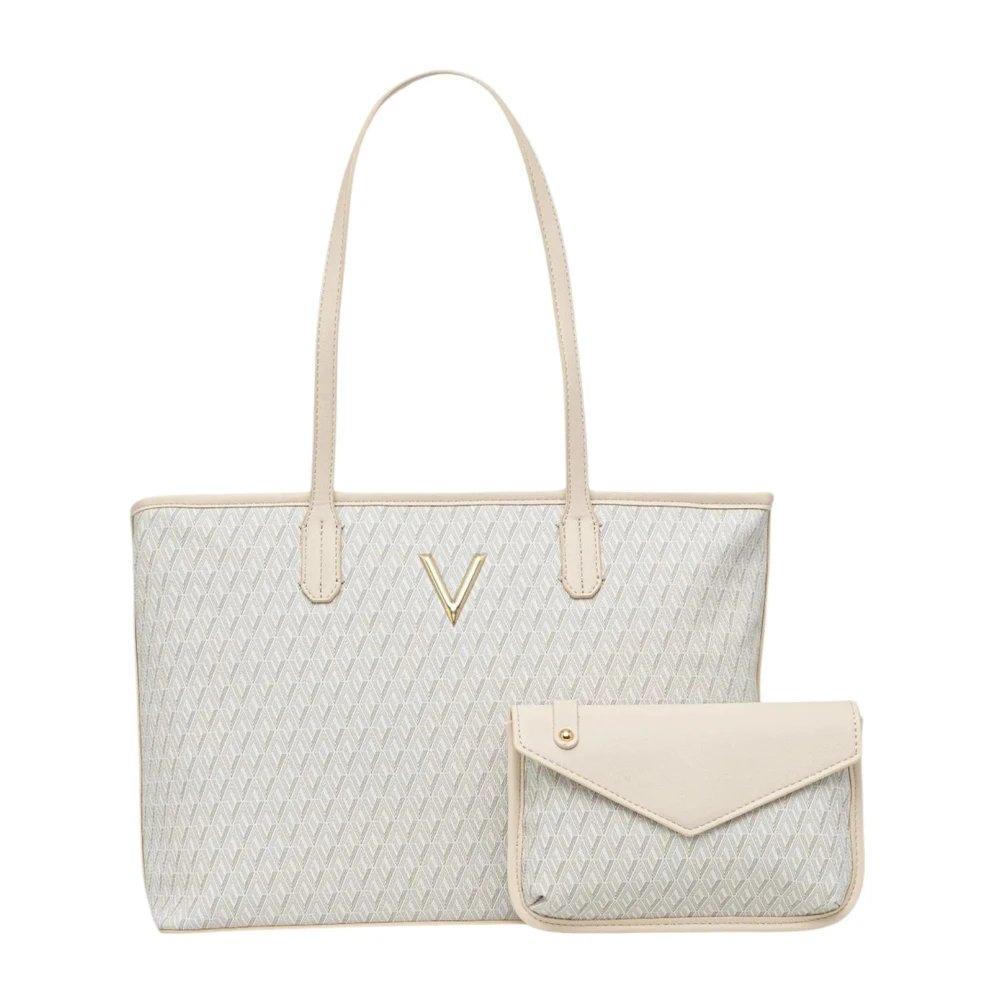 Valentino By Mario Valentino Women's Beige Shopping Bags, One Size, Queen Re Shopper