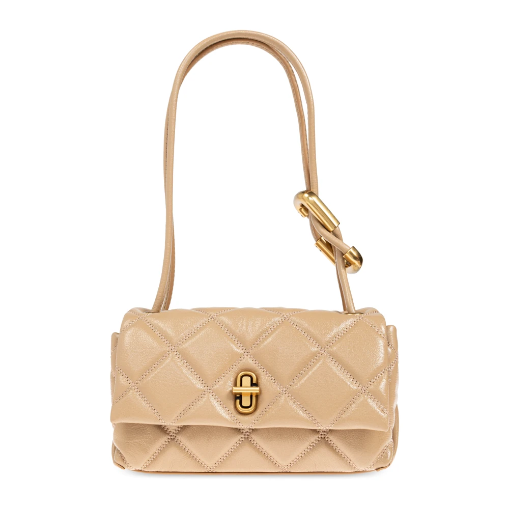 Marc Jacobs Women's Beige Shoulder Bag The Quilted Mini Dual