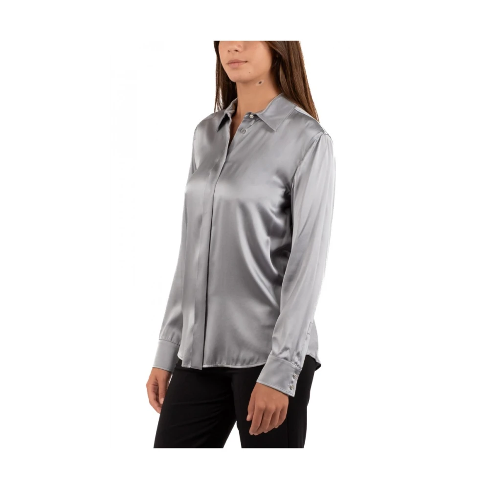 Max Mara Studio Elegante Studio Blouse Gray Dames