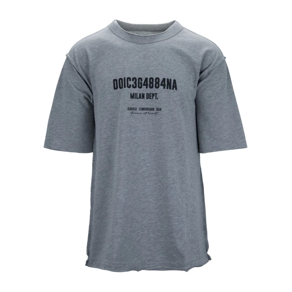 Dolce & Gabbana Men's Gray Graphic T-Shirt Medium